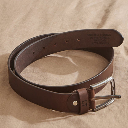 Personalised Brown Leather Belt
