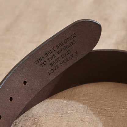 Personalised Brown Leather Belt