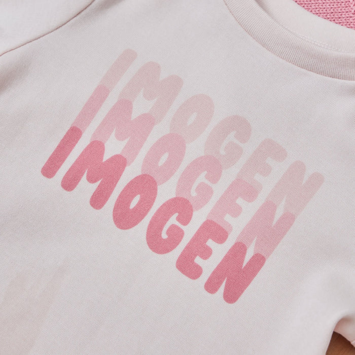 Personalised Bubble Name T-Shirt in Pink