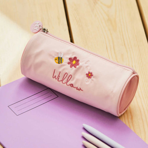 Personalised Bumblebee Pink Pencil Case