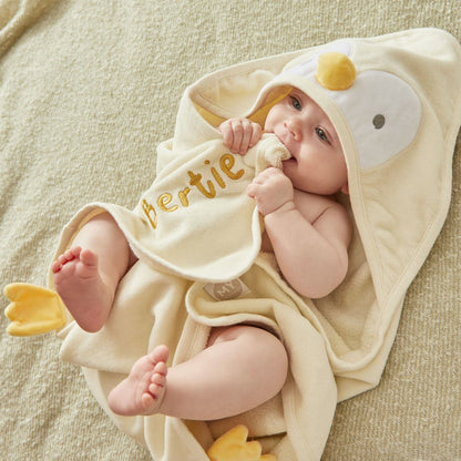 Personalised Chick Small Hooded Towel