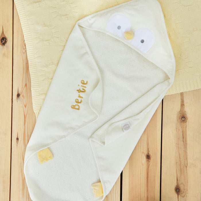 Personalised Chick Small Hooded Towel