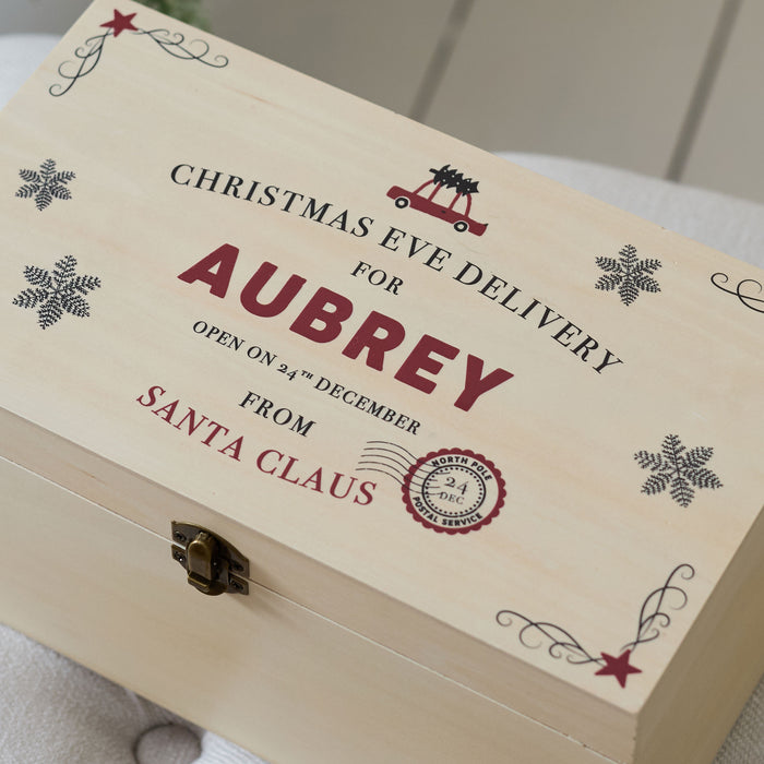 Personalised Christmas Eve Delivery Wooden Christmas Eve Box FSC®