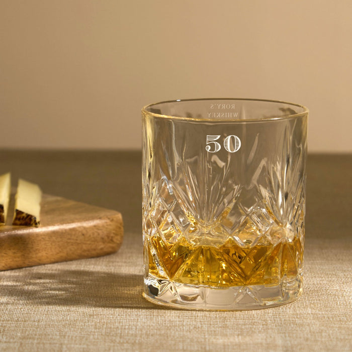 Personalised Crystal Whiskey Tumbler by Made Yours