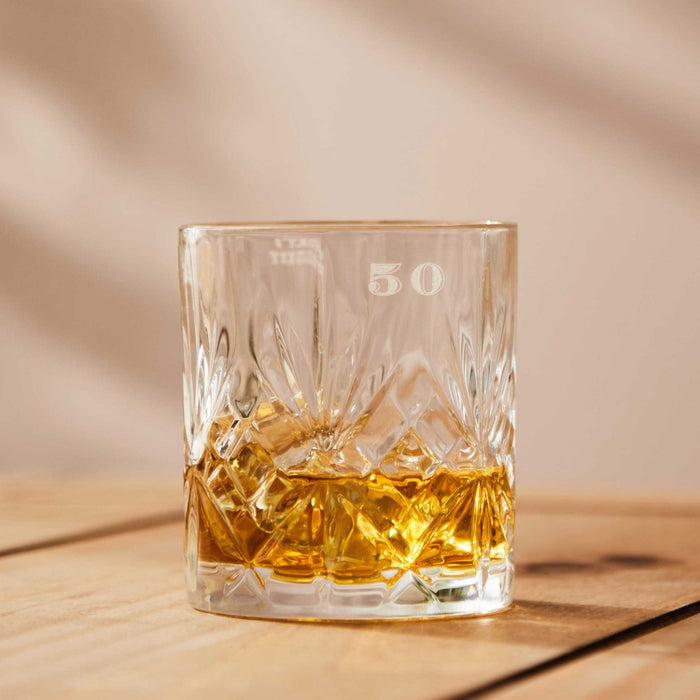 Personalised Crystal Whiskey Tumbler by Made Yours
