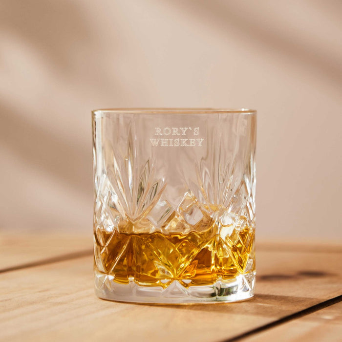 Personalised Crystal Whiskey Tumbler by Made Yours