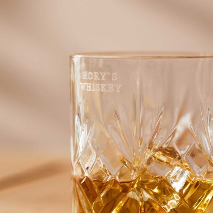 Personalised Crystal Whiskey Tumbler by Made Yours