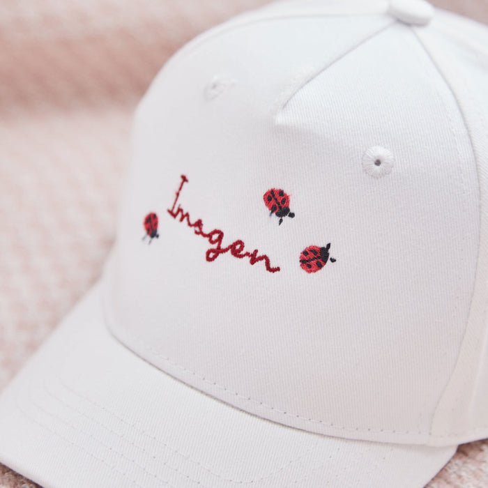 Personalised Ecru Ladybird Baseball Cap