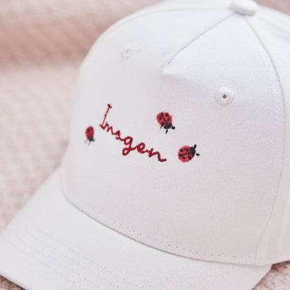 Personalised Ecru Ladybird Baseball Cap