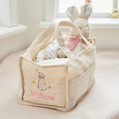 Personalised Flopsy™ Bunny Ecru Nappy Caddy