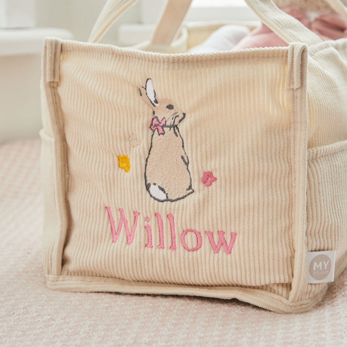 Personalised Flopsy™ Bunny Ecru Nappy Caddy