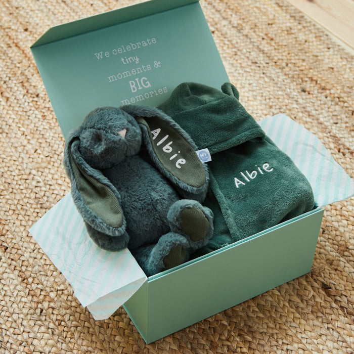 Personalised Forest Green Goodnight Gift Set