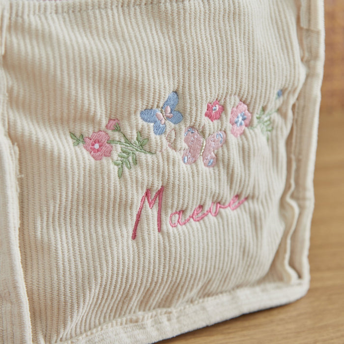 Personalised Garden Secrets Butterfly Ecru Nappy Caddy