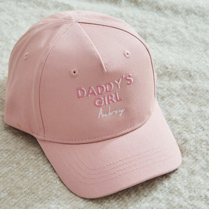 Personalised Girls' Daddy's Girl Cap in Pink
