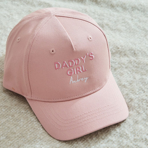 Personalised Girls' Daddy's Girl Cap in Pink