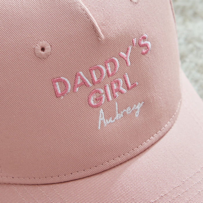 Personalised Girls' Daddy's Girl Cap in Pink