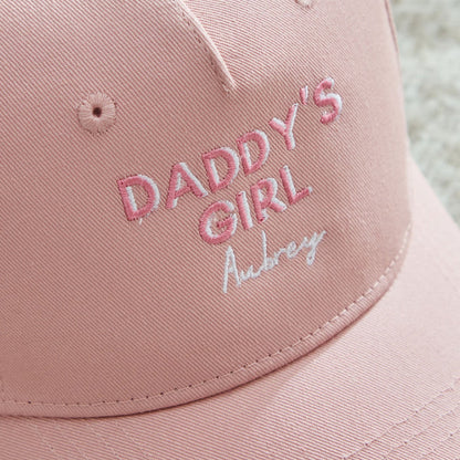 Personalised Girls' Daddy's Girl Cap in Pink