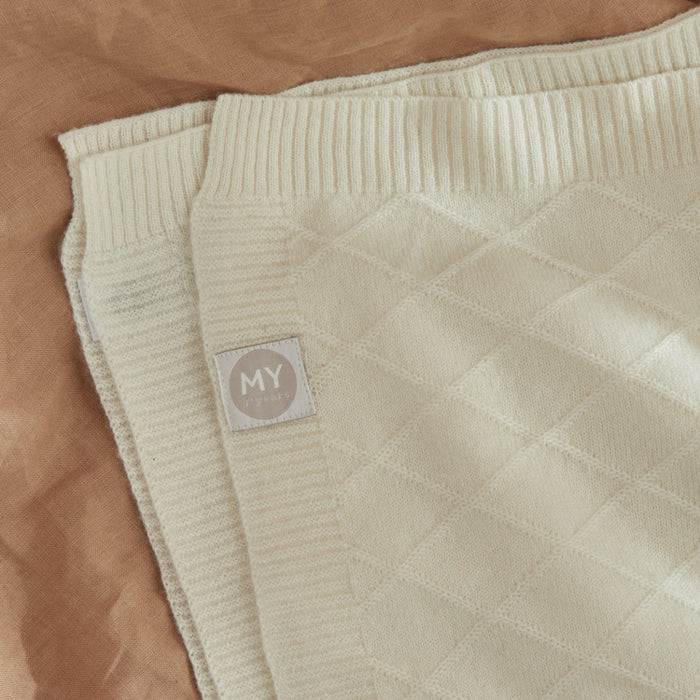 Personalised Ivory Cashmere Blanket