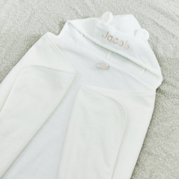 Personalised Ivory Hooded Towel
