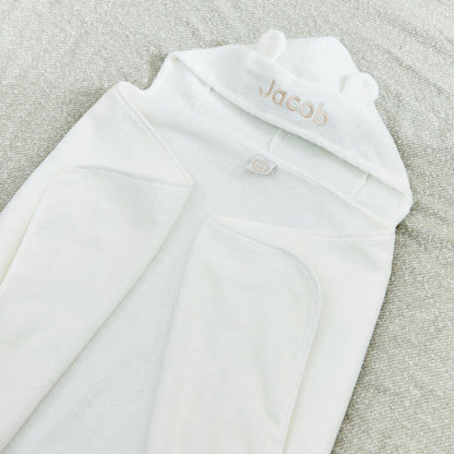 Personalised Ivory Hooded Towel