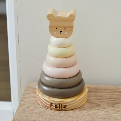 Personalised Jabadabado Neutral Bear Stacker