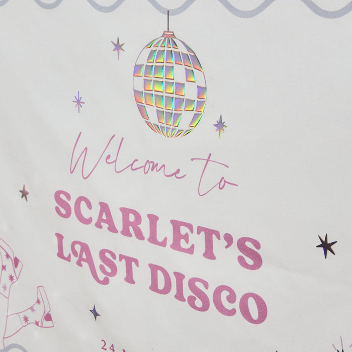 Personalised Last Disco Welcome Wall Hanging