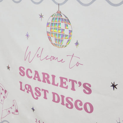 Personalised Last Disco Welcome Wall Hanging