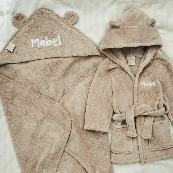 Personalised Oatmeal Splash & Snuggle Gift Set