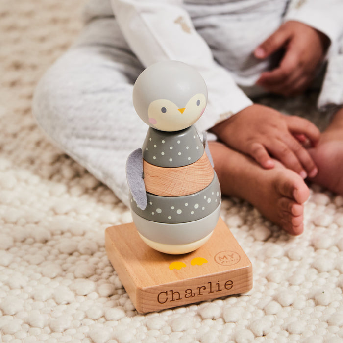 Personalised Penguin Stacker Toy FSC®