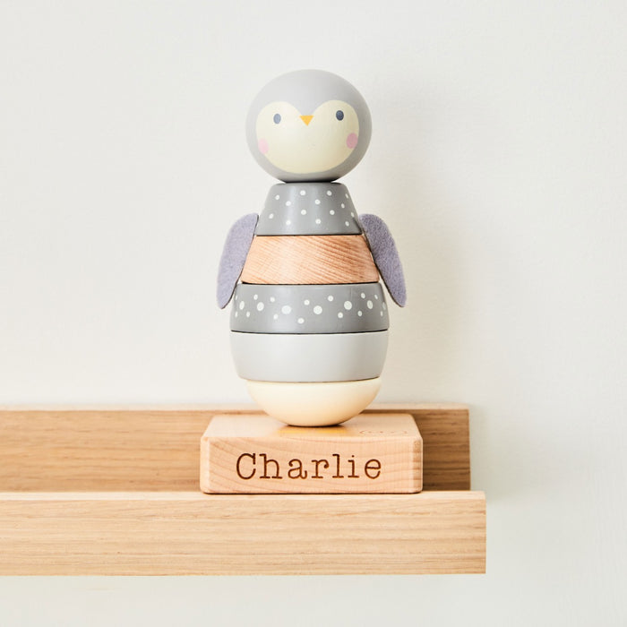 Personalised Penguin Stacker Toy FSC®