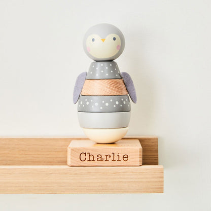 Personalised Penguin Stacker Toy FSC®