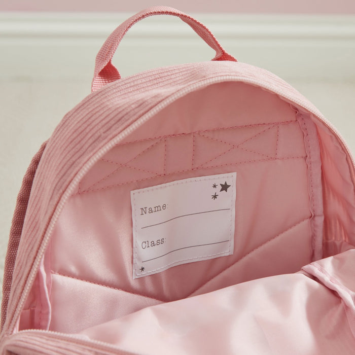 Personalised Pink Bumblebee Design Cord Mini Backpack