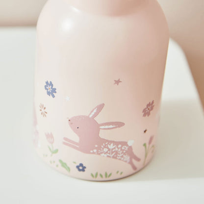 Personalised Pink Bunny 350ml Water Bottle