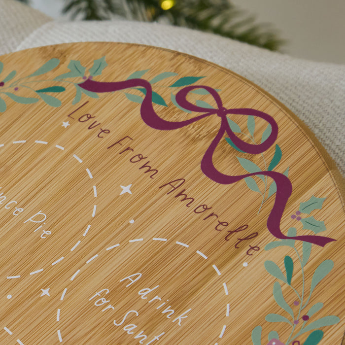 Personalised Pink Christmas Santa Platter