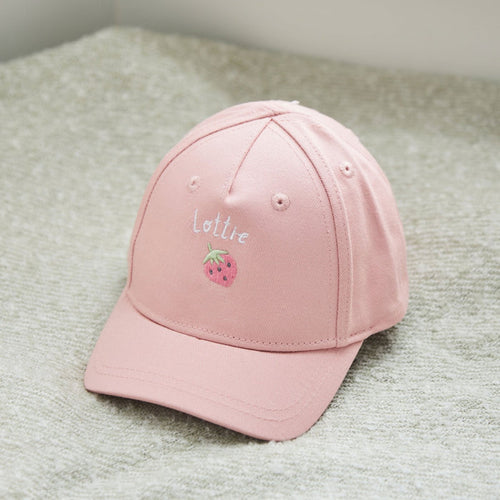 Personalised Pink Strawberry Baseball Cap
