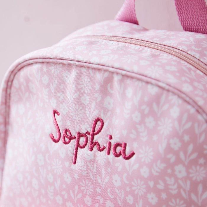 Personalised Pink Unicorn Face Medium Backpack