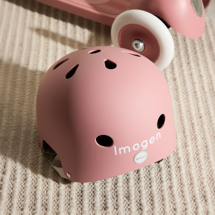 Personalised Raspberry Eco Banwood Helmet