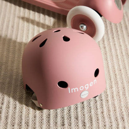 Personalised Raspberry Eco Banwood Helmet