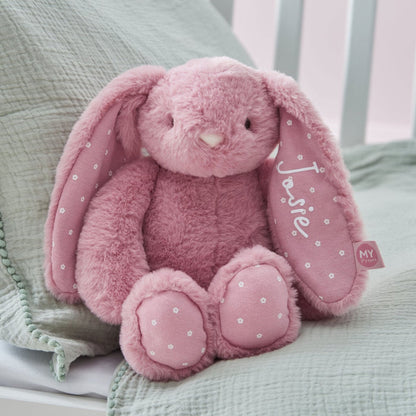 Personalised Raspberry Ripple Bunny Soft Toy