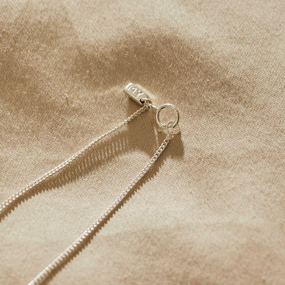Personalised Retro Sterling Silver Disc Necklace