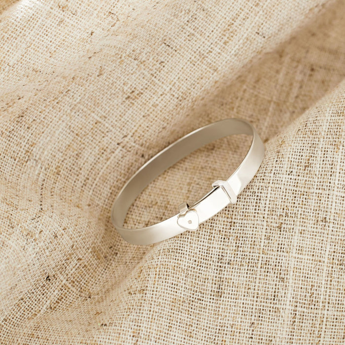 Personalised Silver Engraved Baby Keepsake Bangle