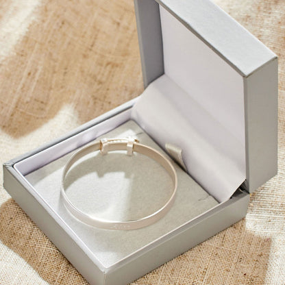 Personalised Silver Engraved Baby Keepsake Bangle