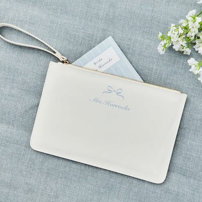 Personalised Something Blue Accessories Pouch
