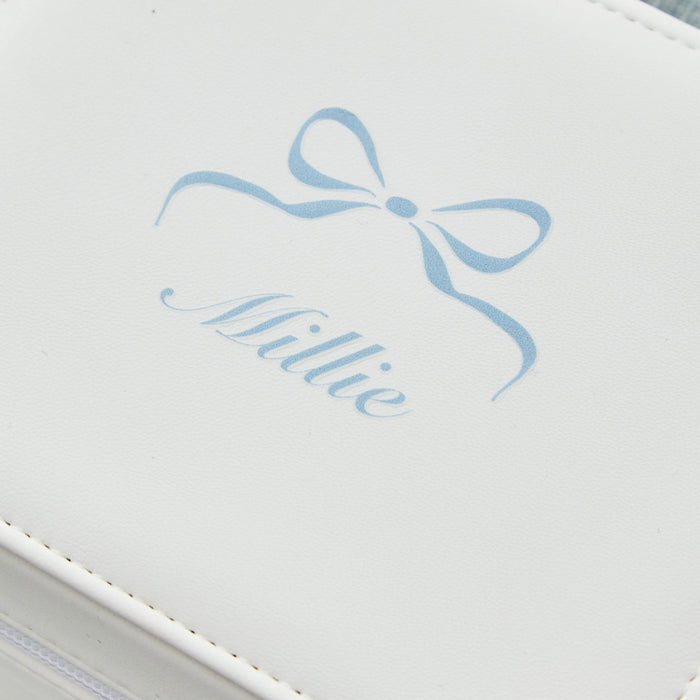 Personalised Something Blue Bow Oblong Jewellery Box