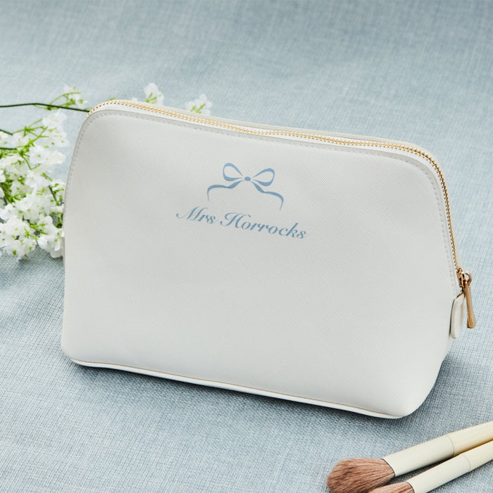 Personalised Something Blue Large Make Up Bag