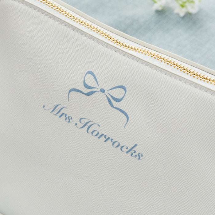 Personalised Something Blue Large Make Up Bag