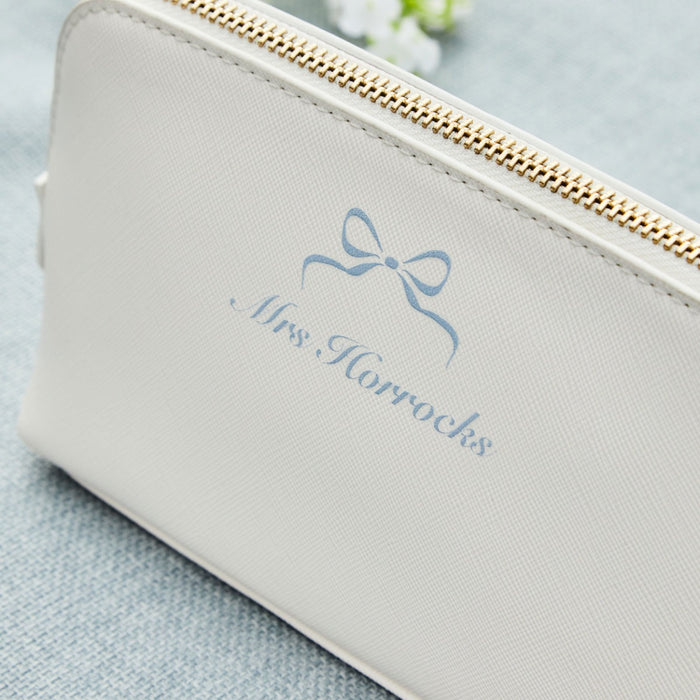 Personalised Something Blue Medium Make Up Bag
