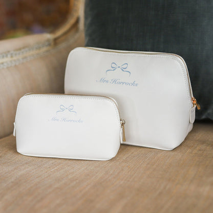 Personalised Something Blue Medium Make Up Bag