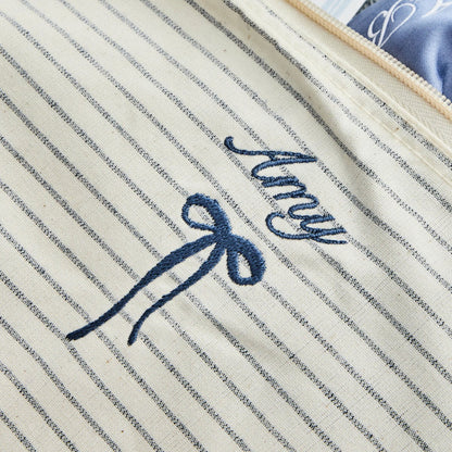 Personalised Something Blue Striped Pouch