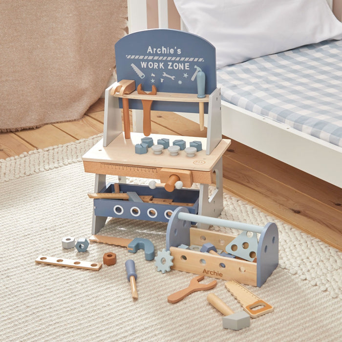 Personalised Tool Bench & Tool Box Gift Set